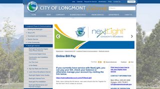 Online Bill Pay | City of Longmont, Colorado