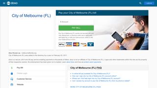 City of Melbourne (FL): Login, Bill Pay, Customer Service and Care ...