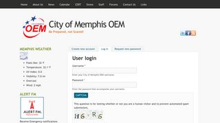User login | City of Memphis OEM