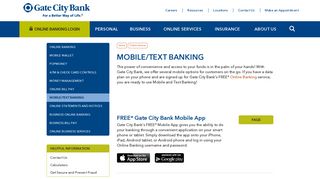Mobile/Text Banking - Gate City Bank