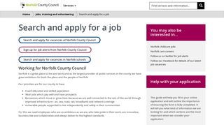 Search and apply for a job - Norfolk County Council