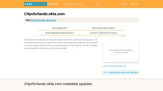 City Of Orlando Okta (Cityoforlando.okta.com) - City Of Orlando - Prod ...