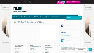 City of Oxford College Students' Union: Students' Unions: www.nus ...