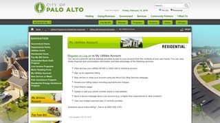 City of Palo Alto, CA - My Utilities Account