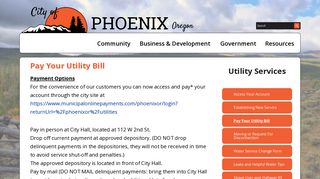 Pay Your Utility Bill - City of Phoenix Oregon