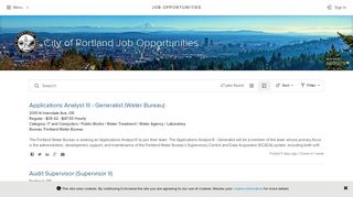 Job Opportunities | Sorted by Job Title ascending | City of Portland Job ...