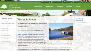 Water & Sewer - Town of Wake Forest, NC