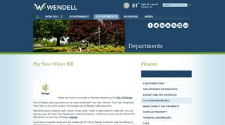Pay Your Water Bill - Town of Wendell