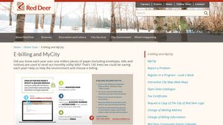 E-billing and MyCity - The City of Red Deer