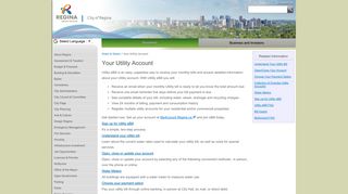 Your Utility Account - City of Regina
