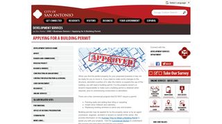 Applying for A Building Permit - The City of San Antonio
