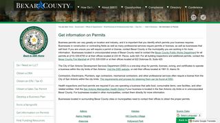 Get information on Permits | Bexar County, TX - Official Website