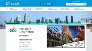 Personnel Department | City of San Diego Official Website