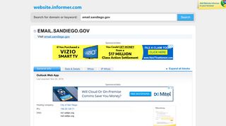 email.sandiego.gov at WI. Outlook Web App - Website Informer