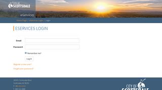 eServices Login - City of Scottsdale
