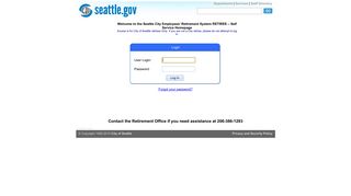Enterprise Self Service - Log In - Seattle.gov