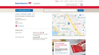 Bank of America ATM in Seattle, WA | 5th And Columbia - Self-Service ...