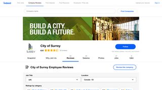 Working at City of Surrey: 53 Reviews | Indeed.com