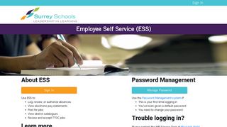 SD36 Employee Self Serve Portal - Surrey Schools
