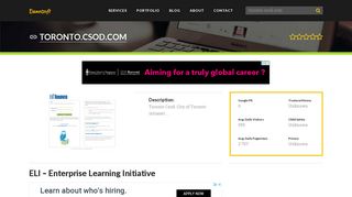 Welcome to Toronto.csod.com - ELI - Enterprise Learning Initiative