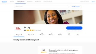 Eli Lilly Careers and Employment | Indeed.com