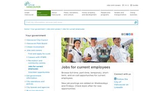 Jobs for current employees | City of Vancouver