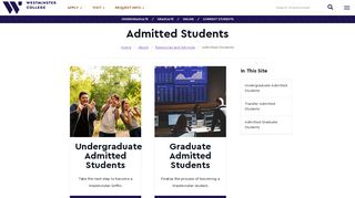 Admitted Students | Resources | Westminster College, UT