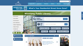 Home Page - Winnipeg Public Library - City of Winnipeg