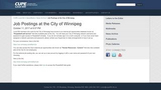 CUPE Local 500 :: Job Postings at the City of Winnipeg