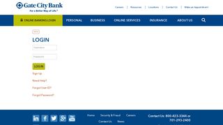Online Banking Login - Gate City Bank