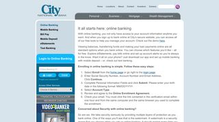 We make online banking easy | City Nat - City National Bank