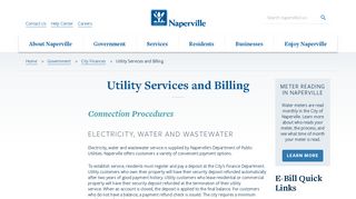 Utility Services and Billing | The City of Naperville