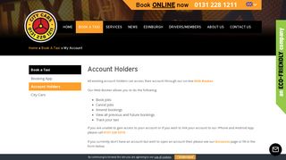 City Cabs corporate taxi accounts and personal login access