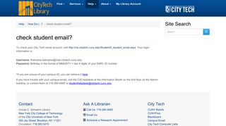 check student email? | Ursula C. Schwerin Library - City Tech Library