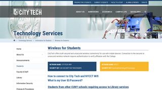 Wireless For Students - City Tech