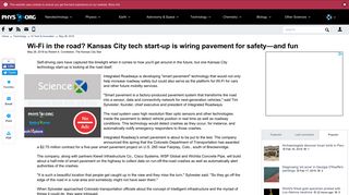 Wi-Fi in the road? Kansas City tech start-up is wiring pavement for ...