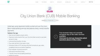 City Union Bank Mobile Banking - Cointab