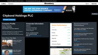 Citybond Holdings PLC: Company Profile - Bloomberg