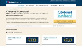 Citybond Suretravel reviews • Fairer Finance