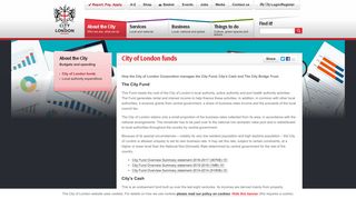 City of London funds - City of London