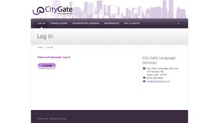Log In - City Gate Language Services