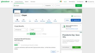 Cityjet Employee Benefits and Perks | Glassdoor.ie