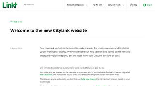 Welcome to the new CityLink website - Linkt