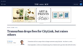 Transurban drops fees for CityLink, but raises others - The Age