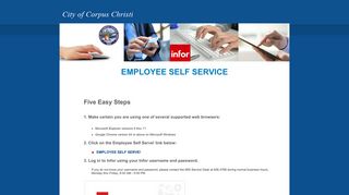 Employee Self Service - Corpus Christi - CityNET Home