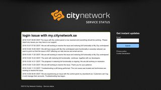 login issue with my.citynetwork.se - City Network Status