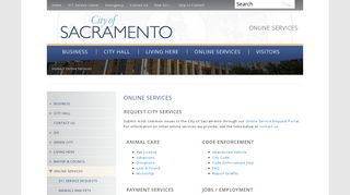Online Services - City of Sacramento