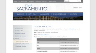 Access Outlook Online - City of Sacramento