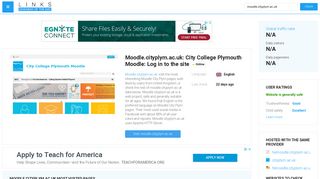 Visit Moodle.cityplym.ac.uk - City College Plymouth Moodle: Log in to ...