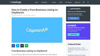 How to Create a Free Business Listing on CitySearch - Woorkup
